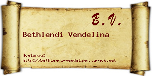 Bethlendi Vendelina névjegykártya